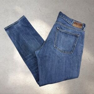 J Crew 770 Jeans Mens 33x30* Straight Japanese Kaihara Denim Blue